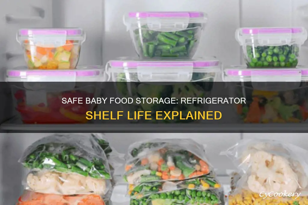 how long can you store baby food in the refrigerator
