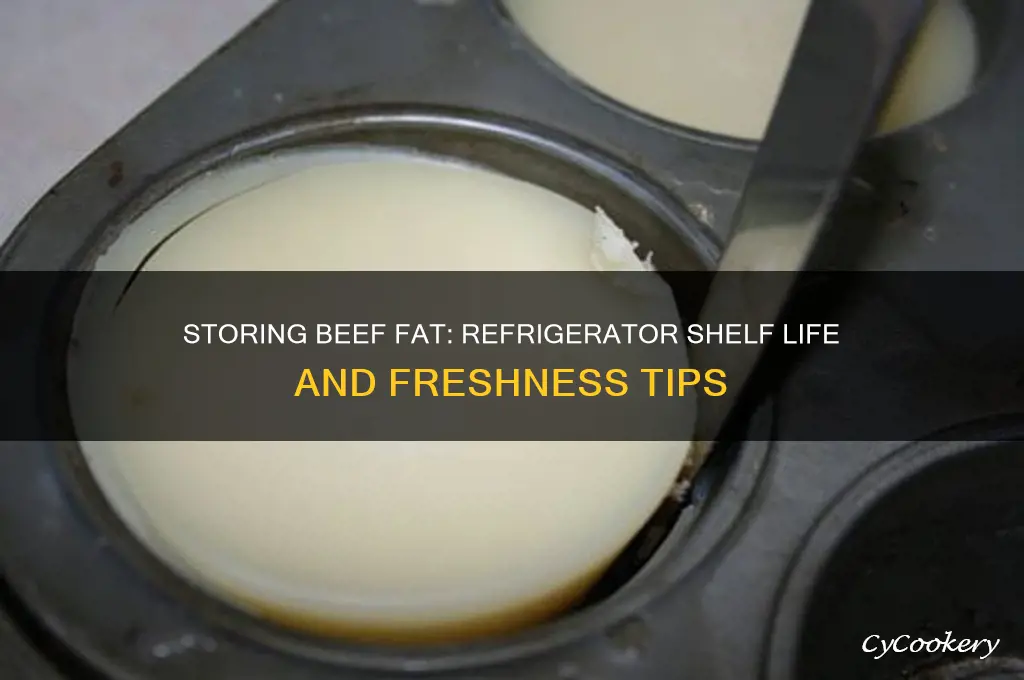 how long can you store beef fat in the refrigerator