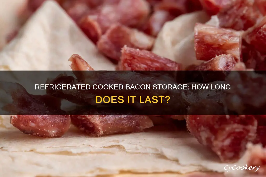 how long can you store cooked bacon in the refrigerator