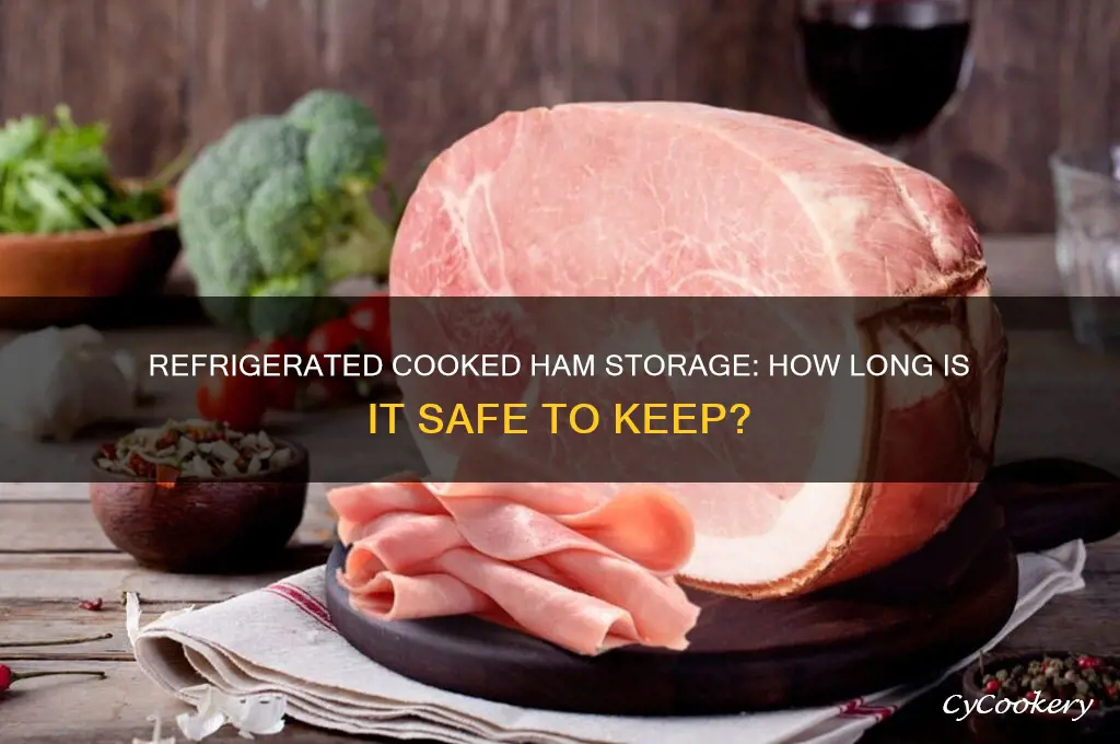 how long can you store cooked ham in the refrigerator