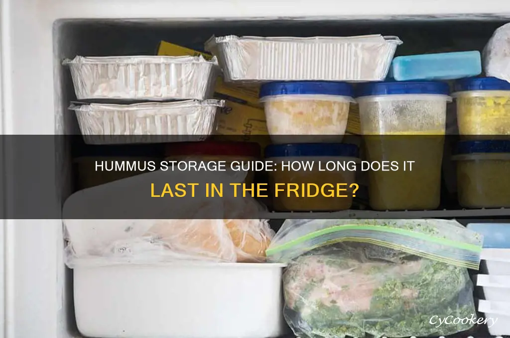 how long can you store hummus in the refrigerator