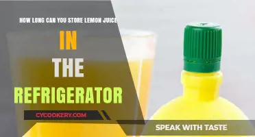 Refrigerated Lemon Juice Storage: How Long Does It Stay Fresh?