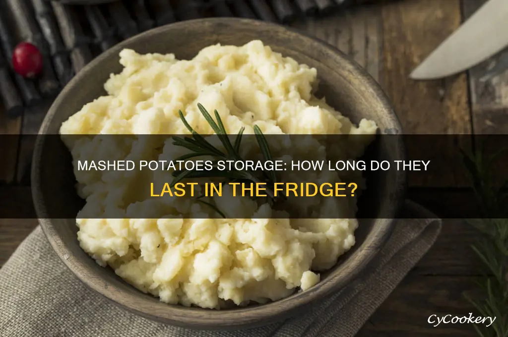 how long can you store mashed potatoes in the refrigerator