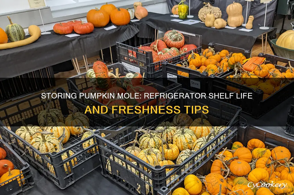 how long can you store pumpkin mole refrigerator