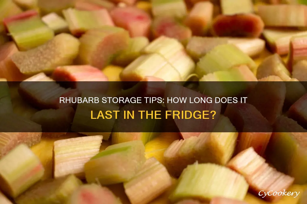 how long can you store rhubarb in the refrigerator