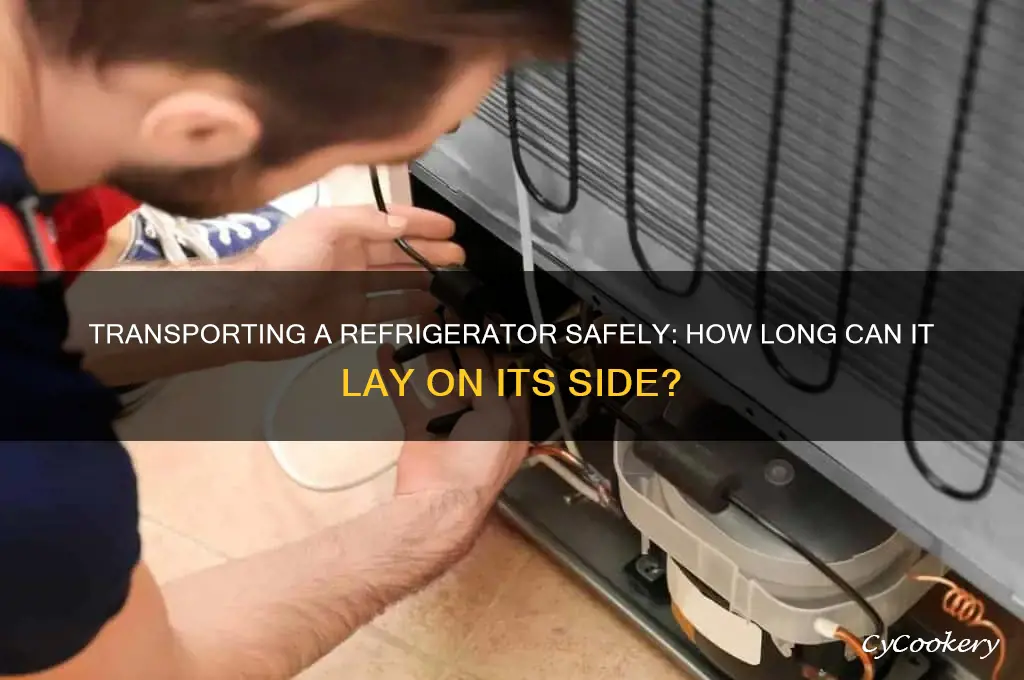 how long can you transport a refrigerator on its side