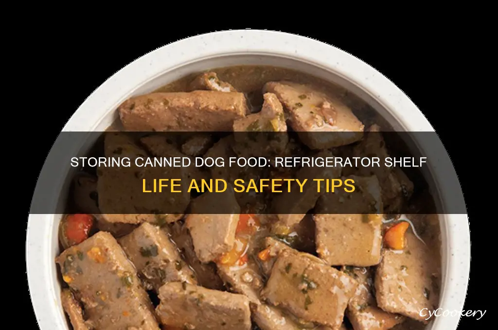 how long canned dog food refrigerator