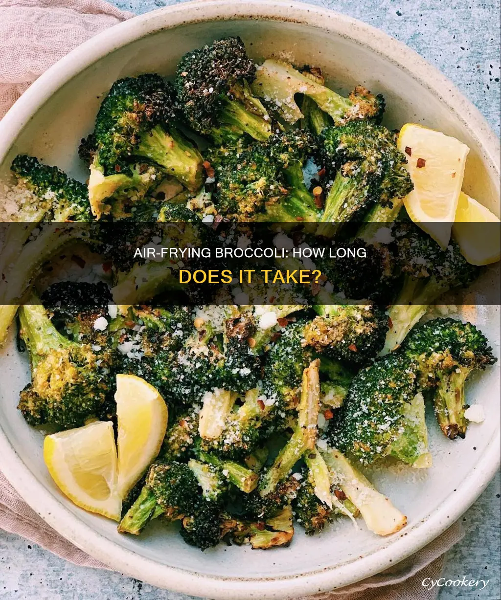 how long cook broccoli in air fryer