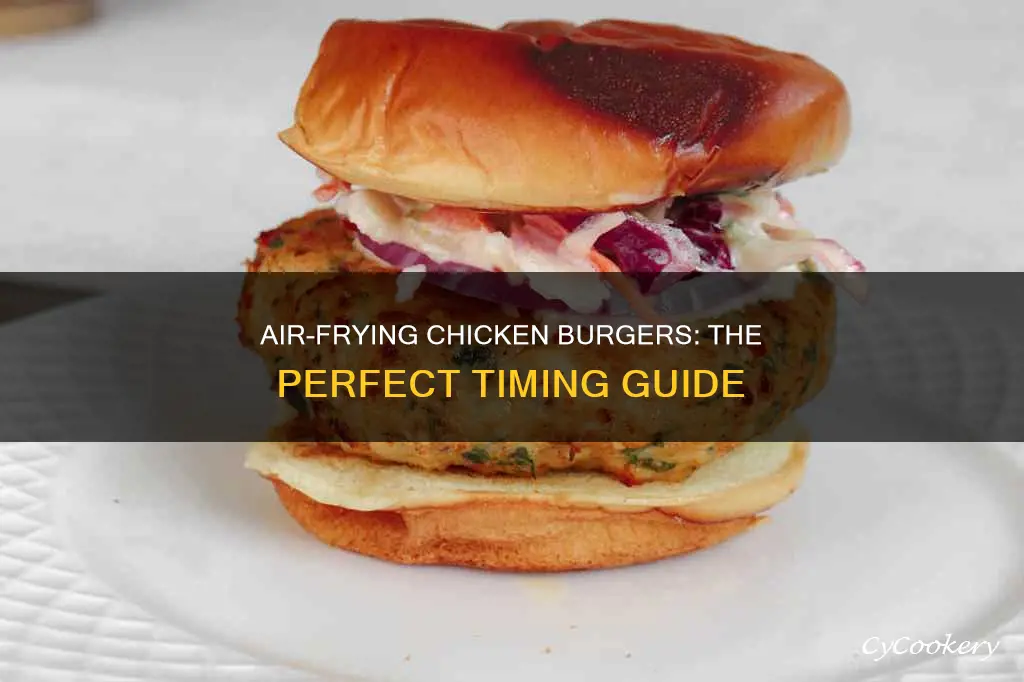 how long cook chicken burgers in air fryer