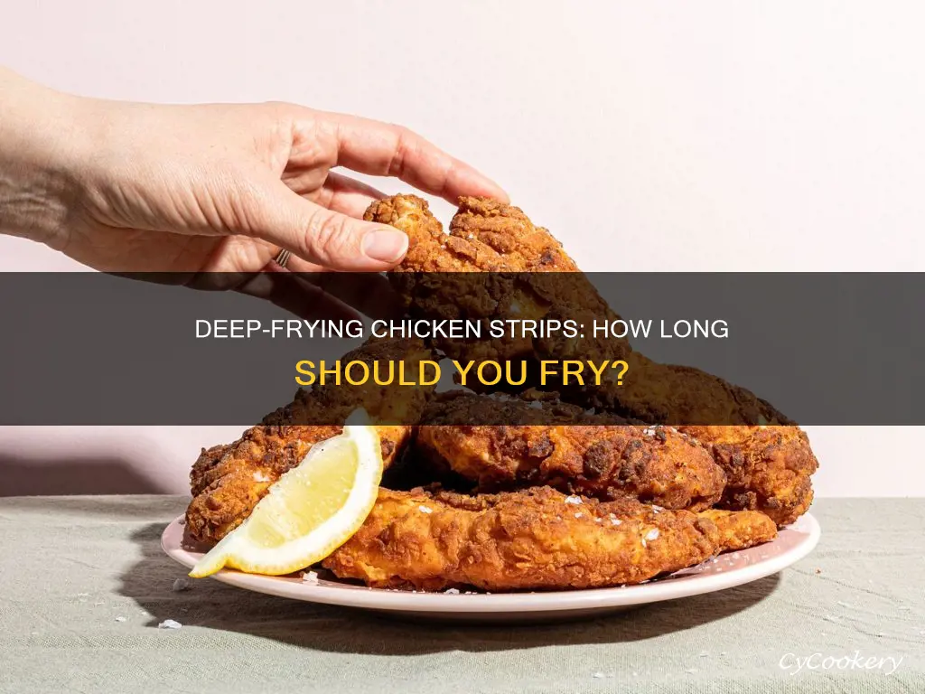 how long cook chicken strips in deep fryer