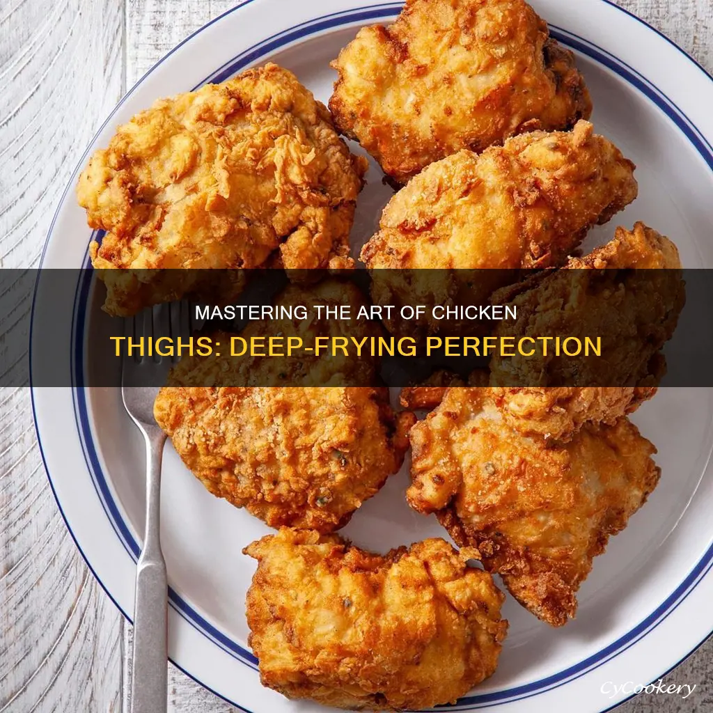 how long cook chicken thighs in deep fryer