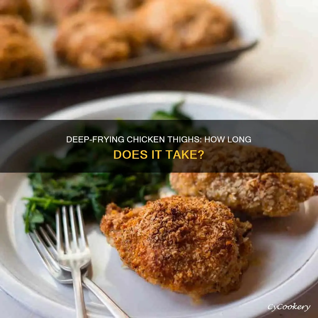 how long cook chicken thighs in deep fryer