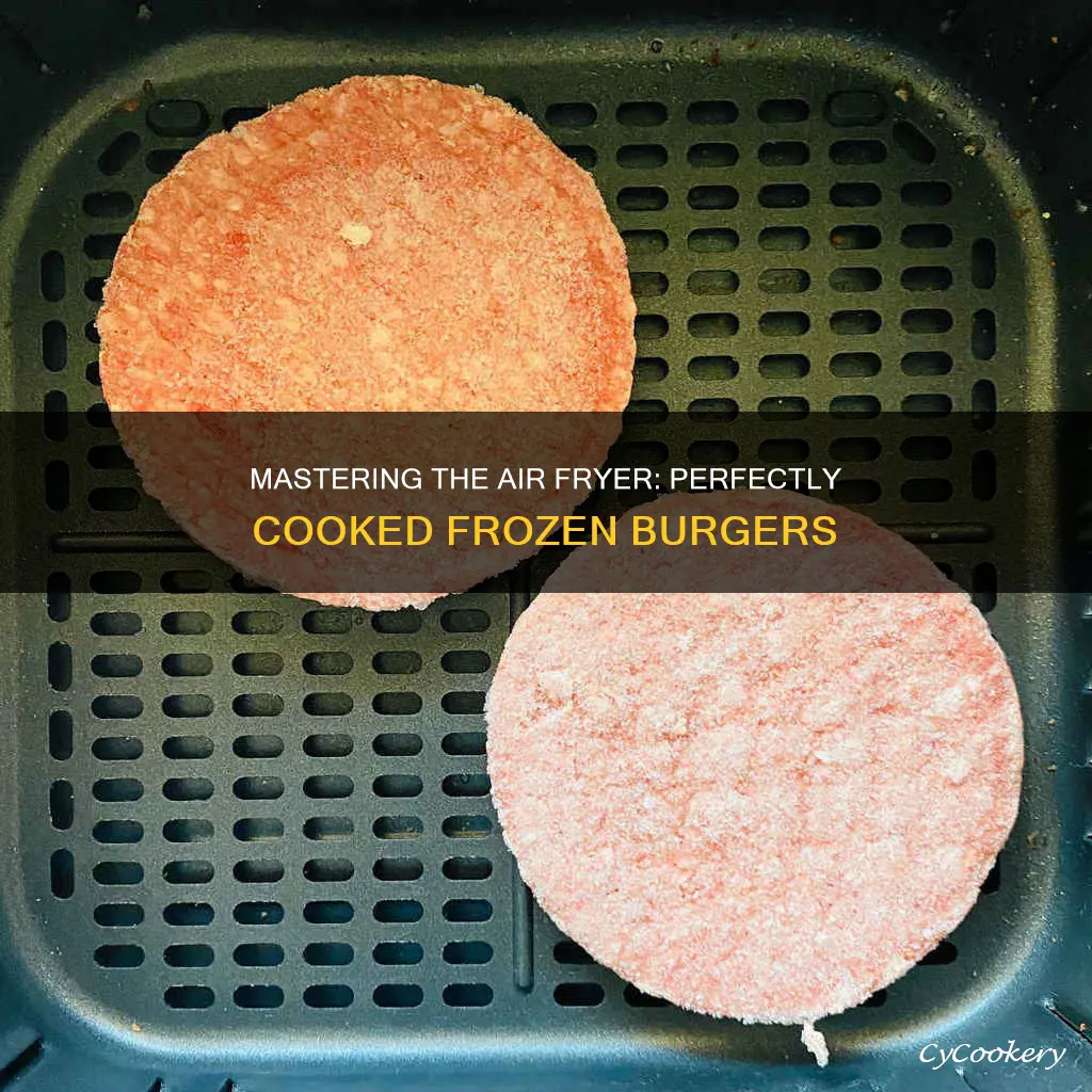 how long cook frozen burger in air fryer