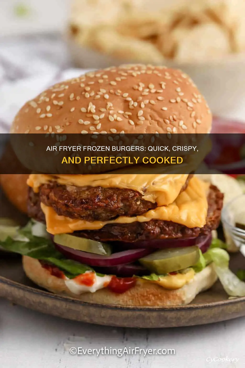how long cook frozen burger in air fryer