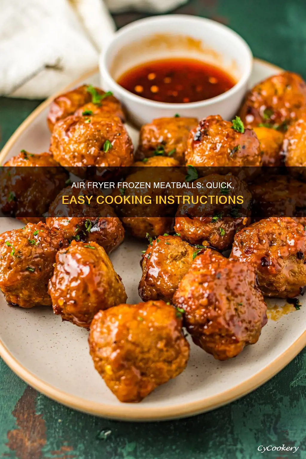 how long cook frozen meatballs in air fryer