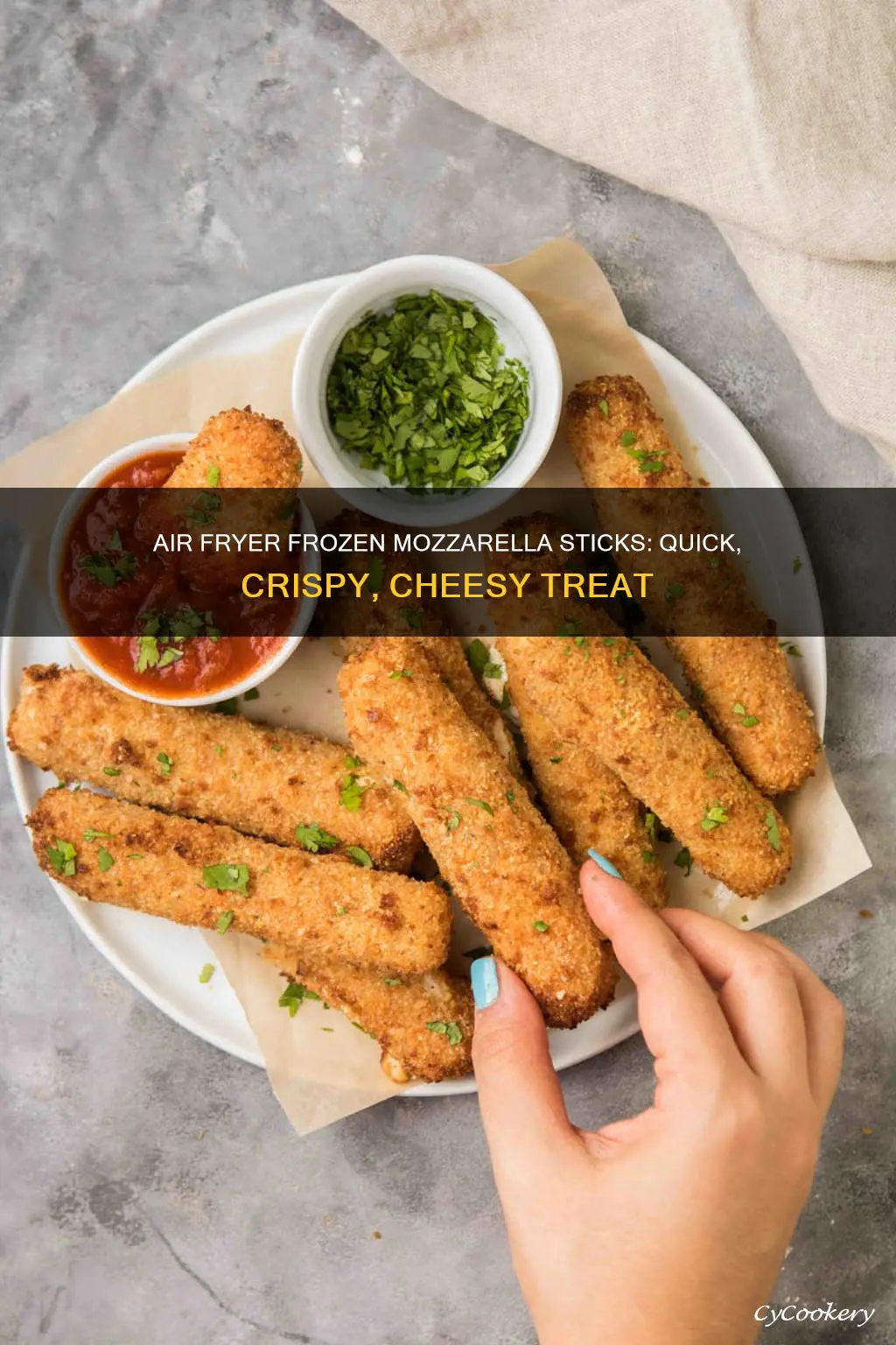 how long cook frozen mozzarella sticks in air fryer