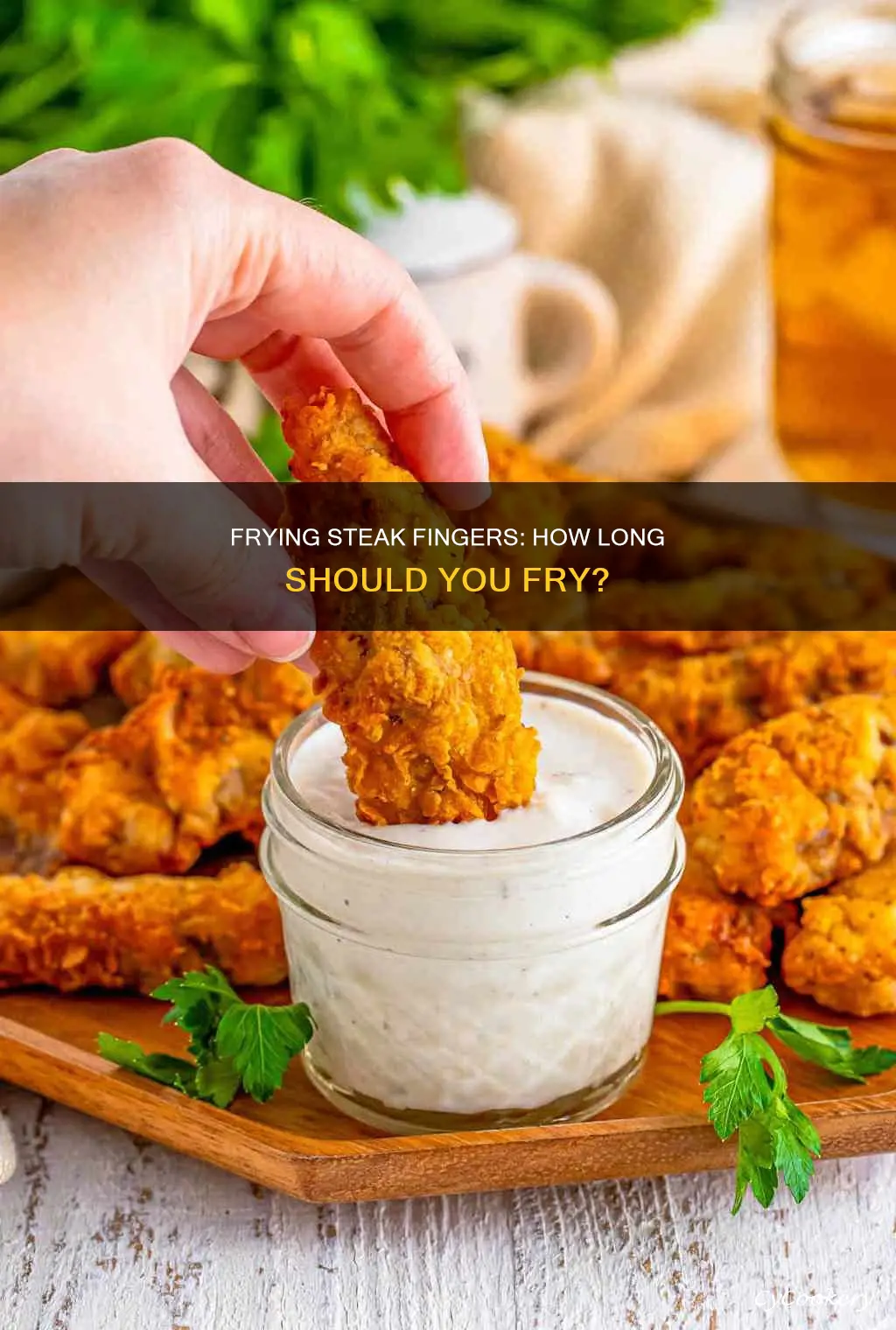 how long cook steak fingers in oil fryer