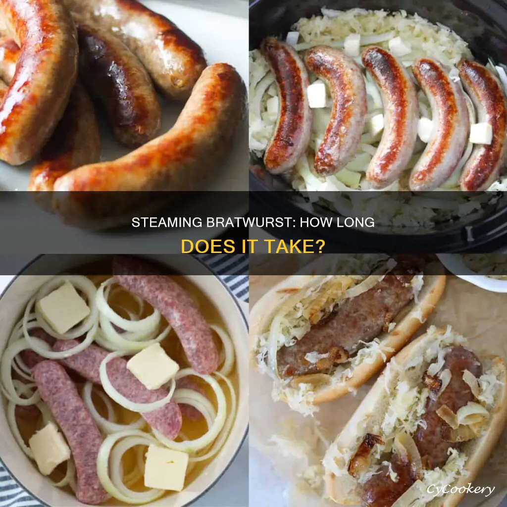 how long do bratwurst take to cook steamed in pan