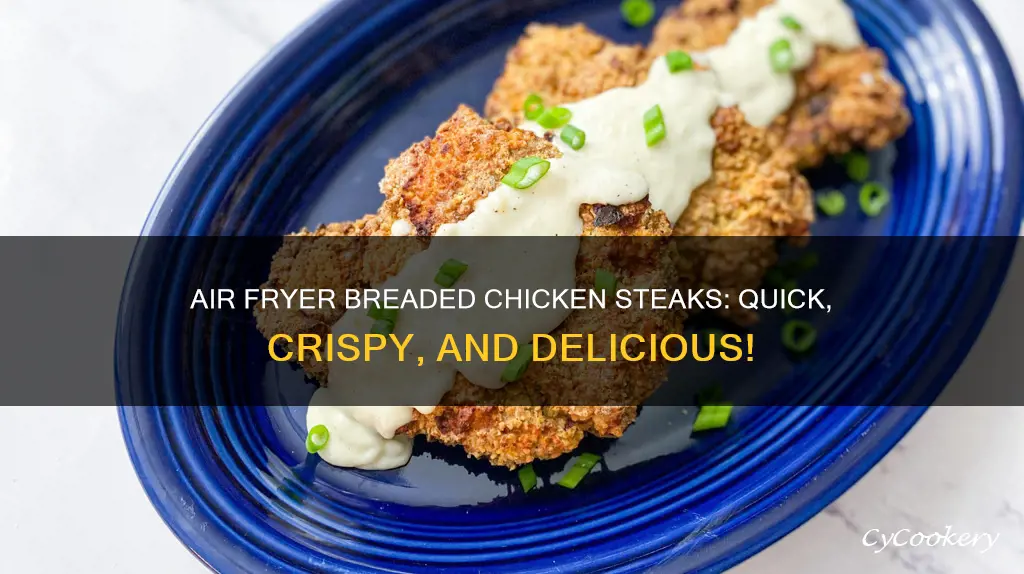 how long do breaded chicken steaks take in air fryer