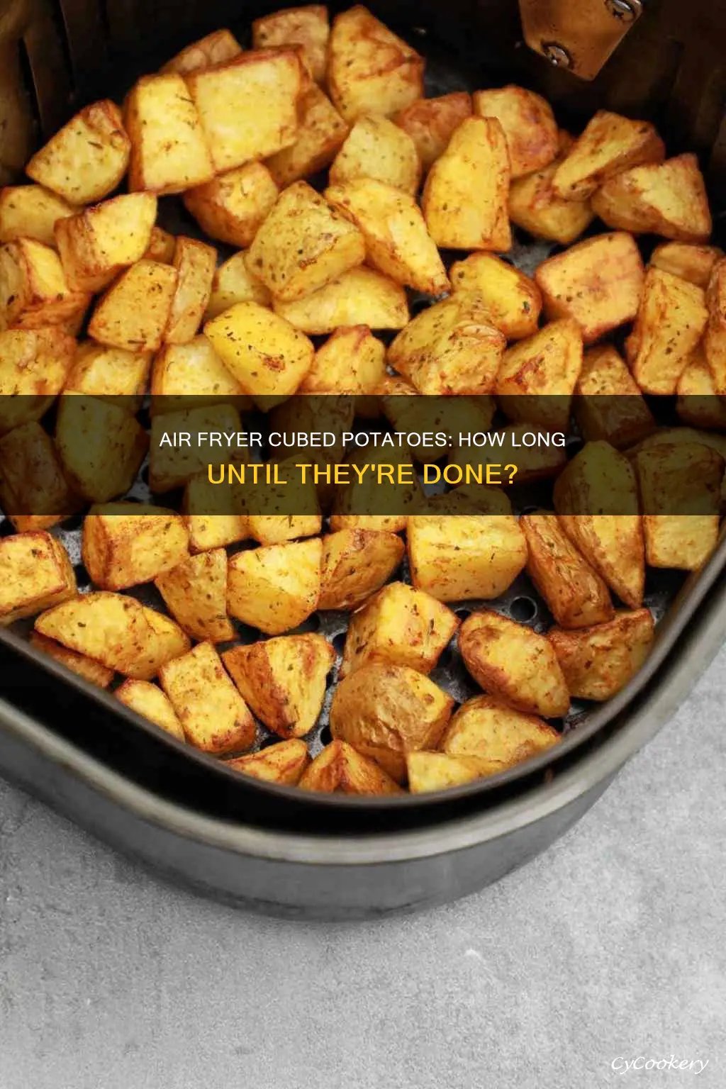 how long do cubed potatoes take in air fryer