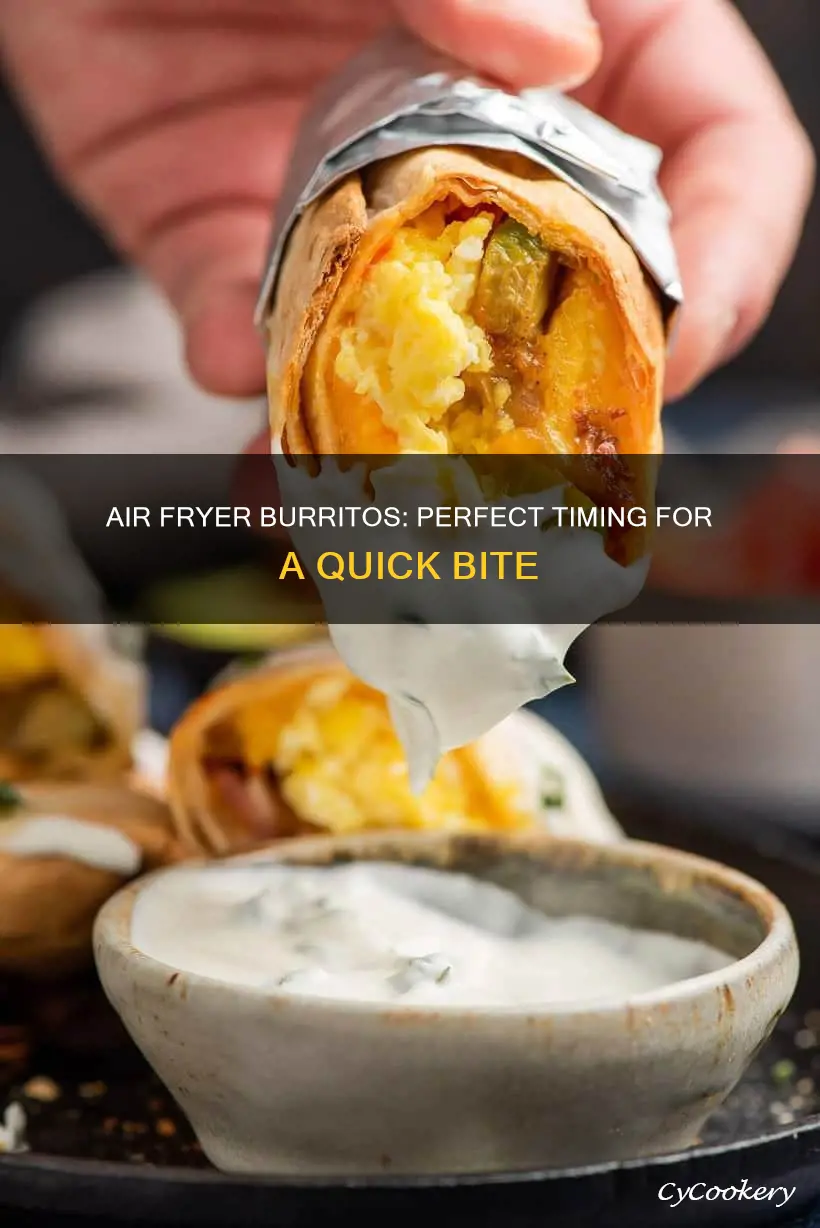 how long do i cook burritos in an air fryer