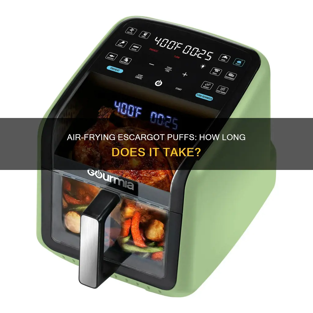 how long do i cook escargot puffs in air fryer