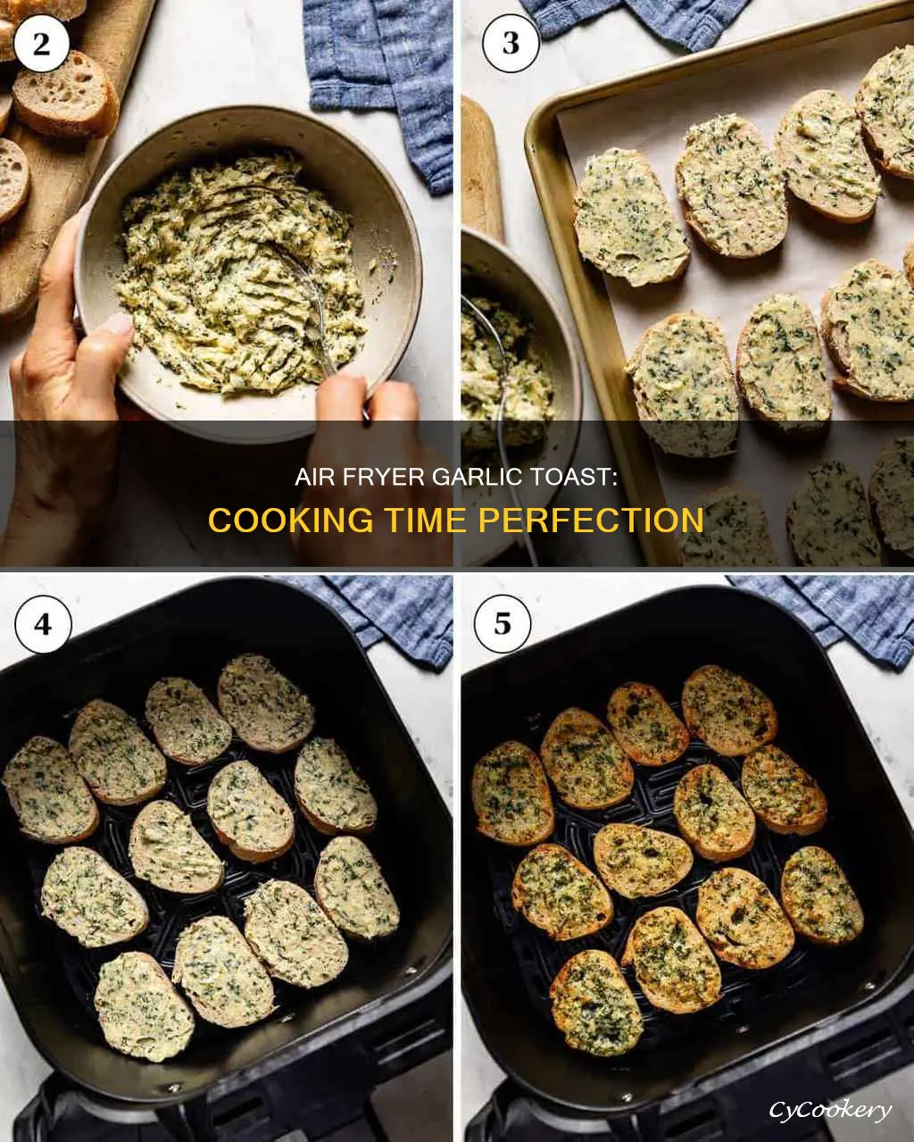 how long do i cook garlic toast in air fryer