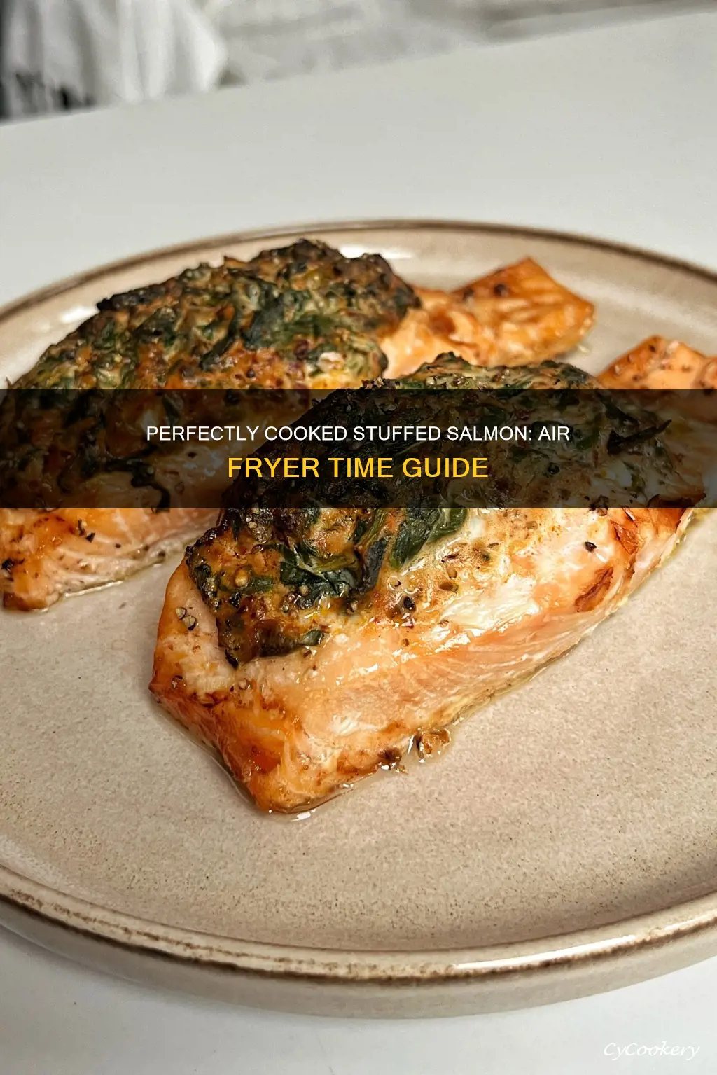 how long do i cook stuffed salmon in air fryer