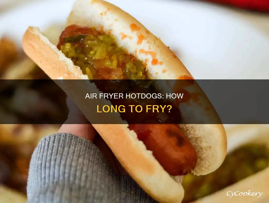 how long do i put hotdogs in the air fryer