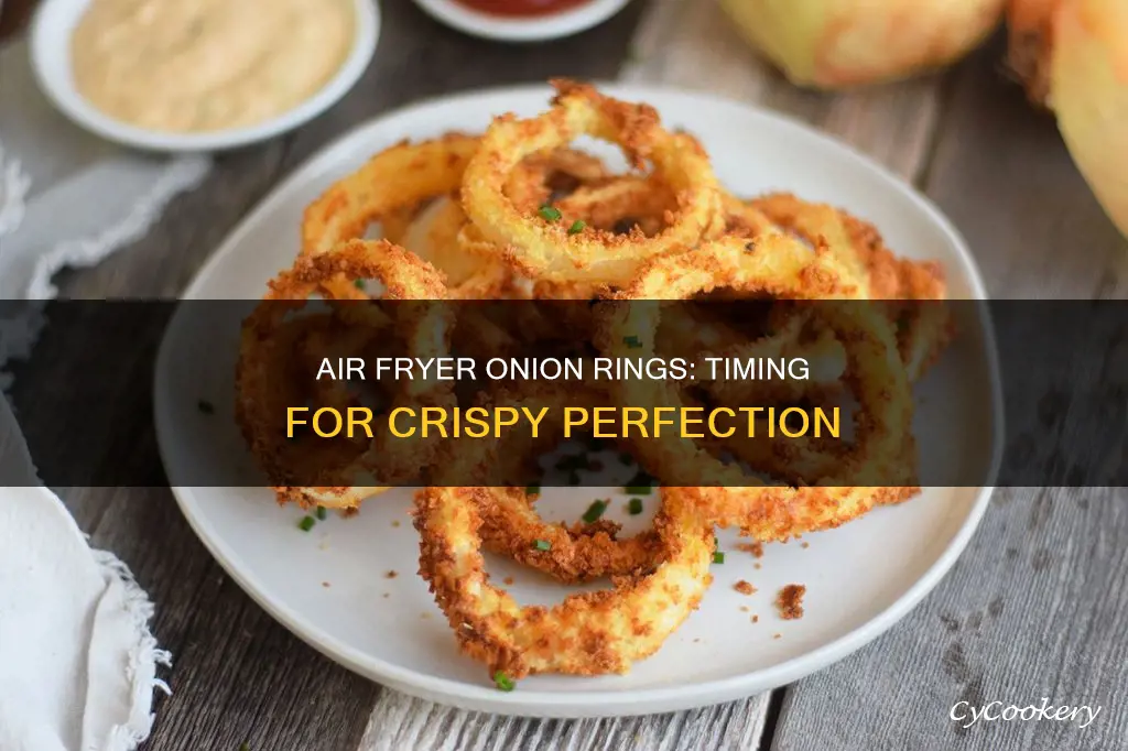 how long do onion rings go in the air fryer