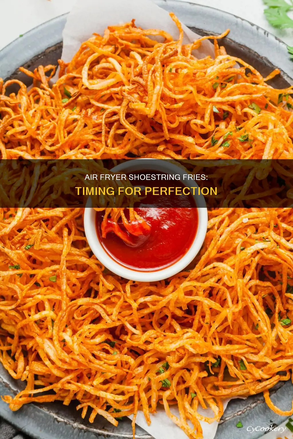 how long do shoestring fries in air fryer