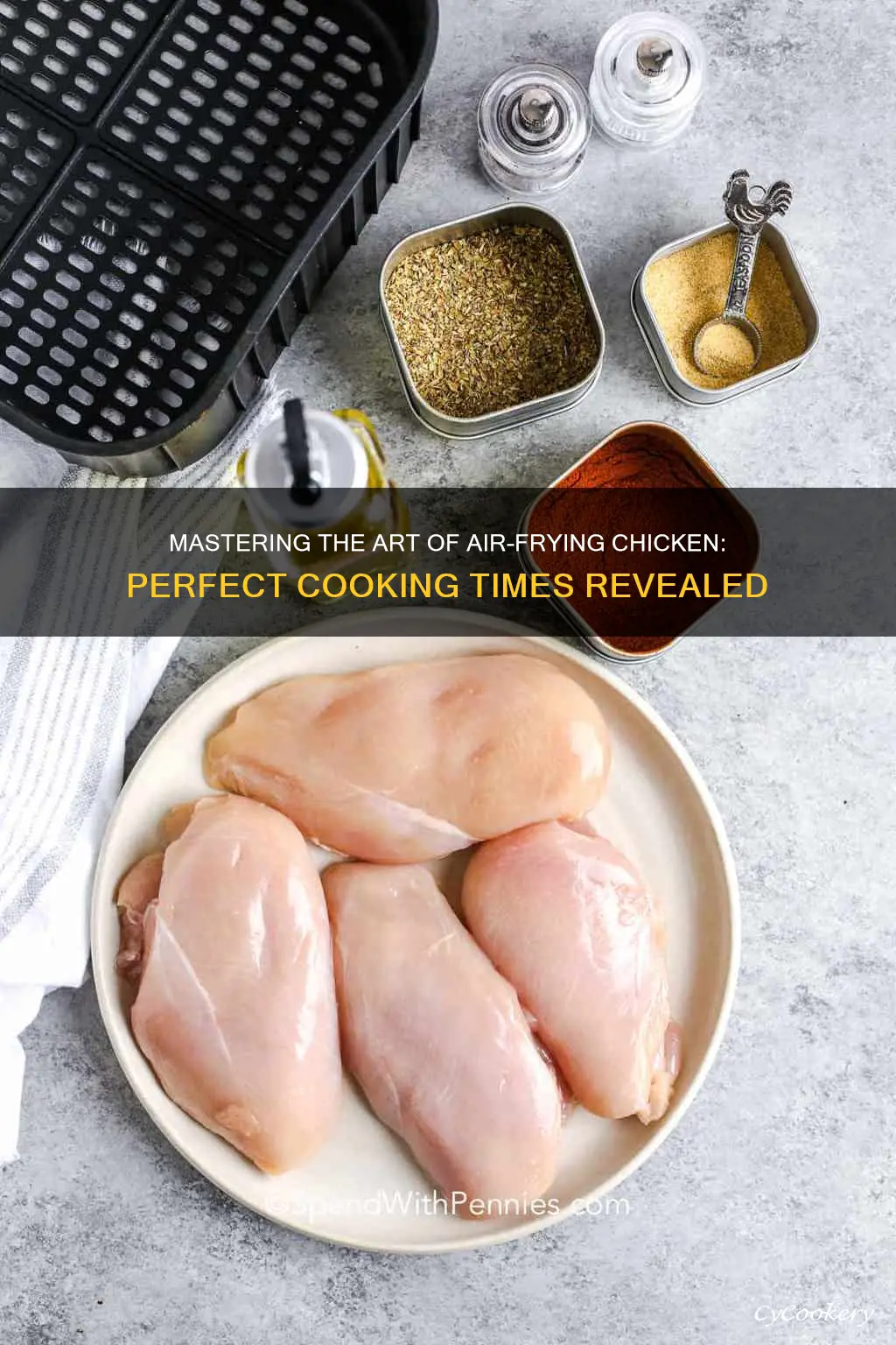 how long do u cook raw chicken in air fryer