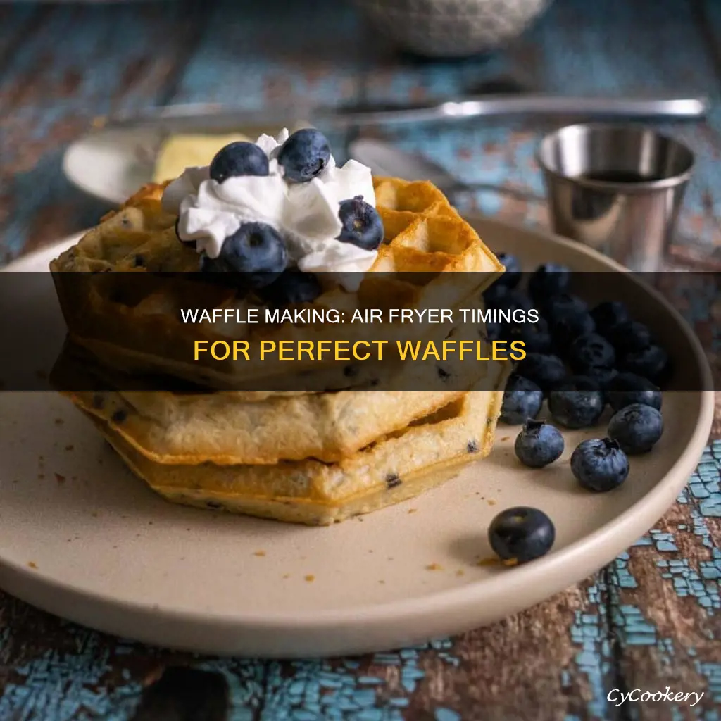 how long do waffles go in the air fryer