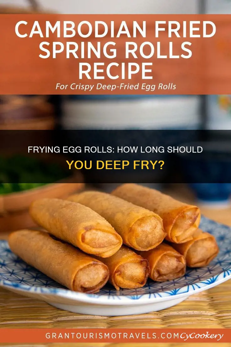how long do you cook egg rolls in deep fryer