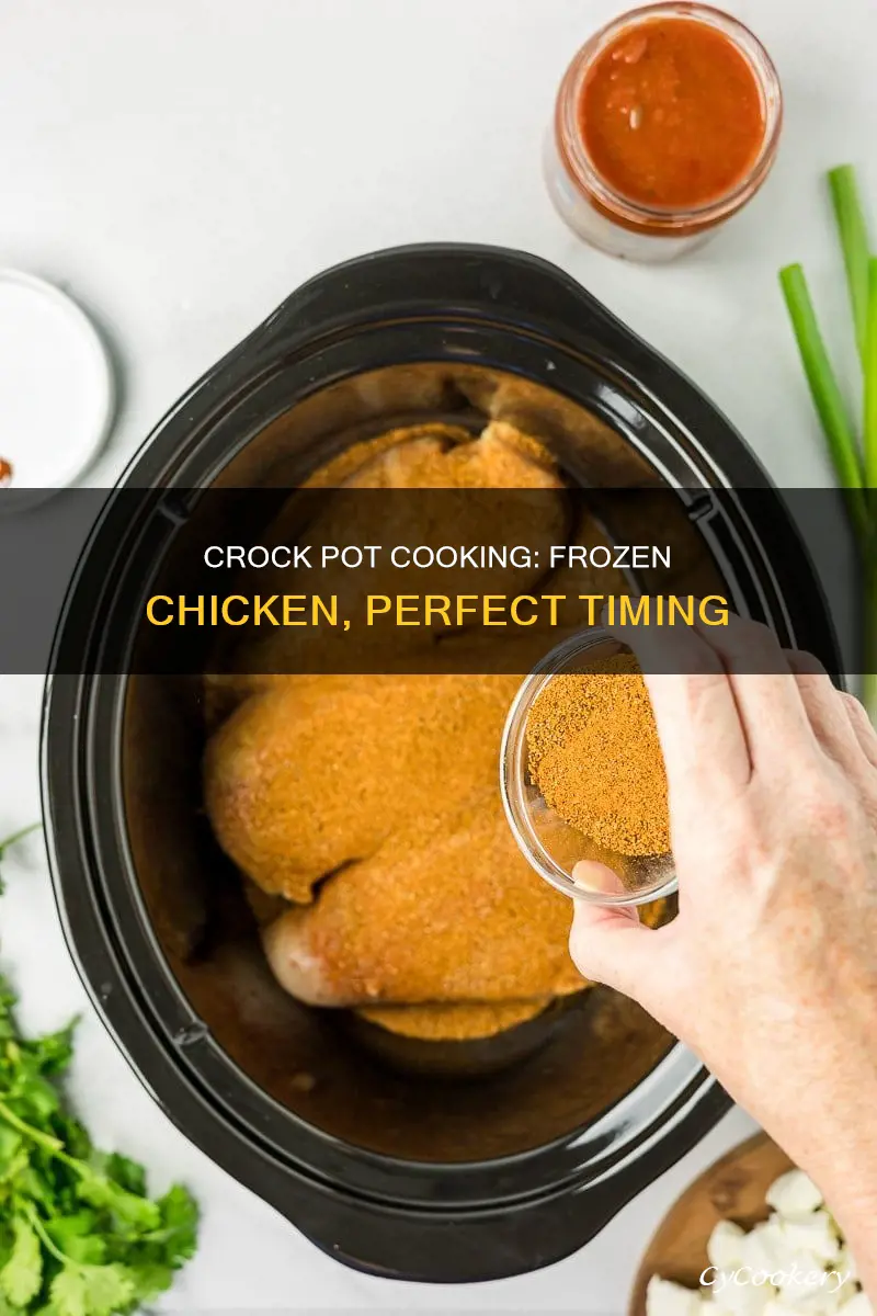 how long do you cook frozen chicken in crock pot