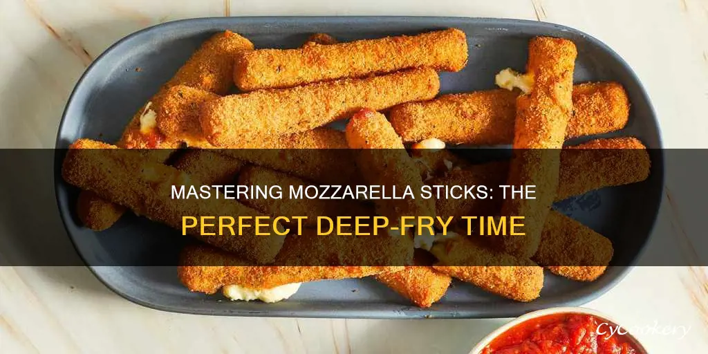 how long do you cook mozzarella sticks in deep fryer