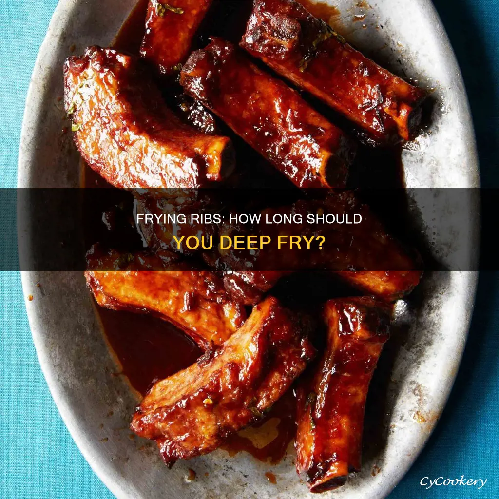 how long do you fry ribs in a deep fryer