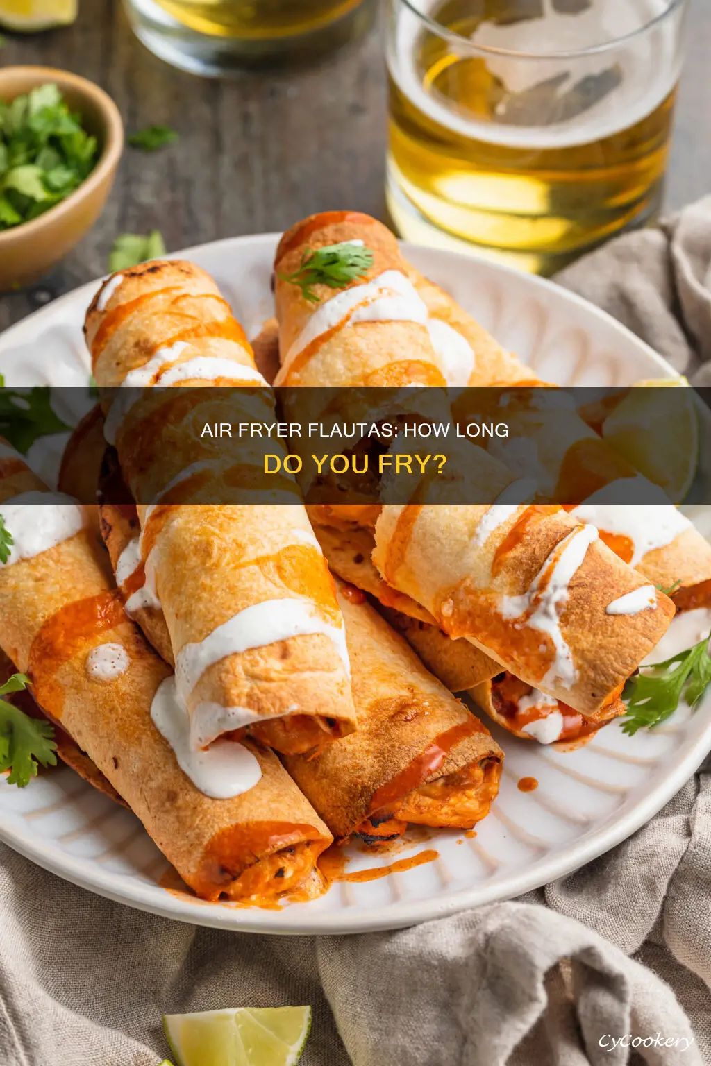 how long do you put flautas in an air fryer