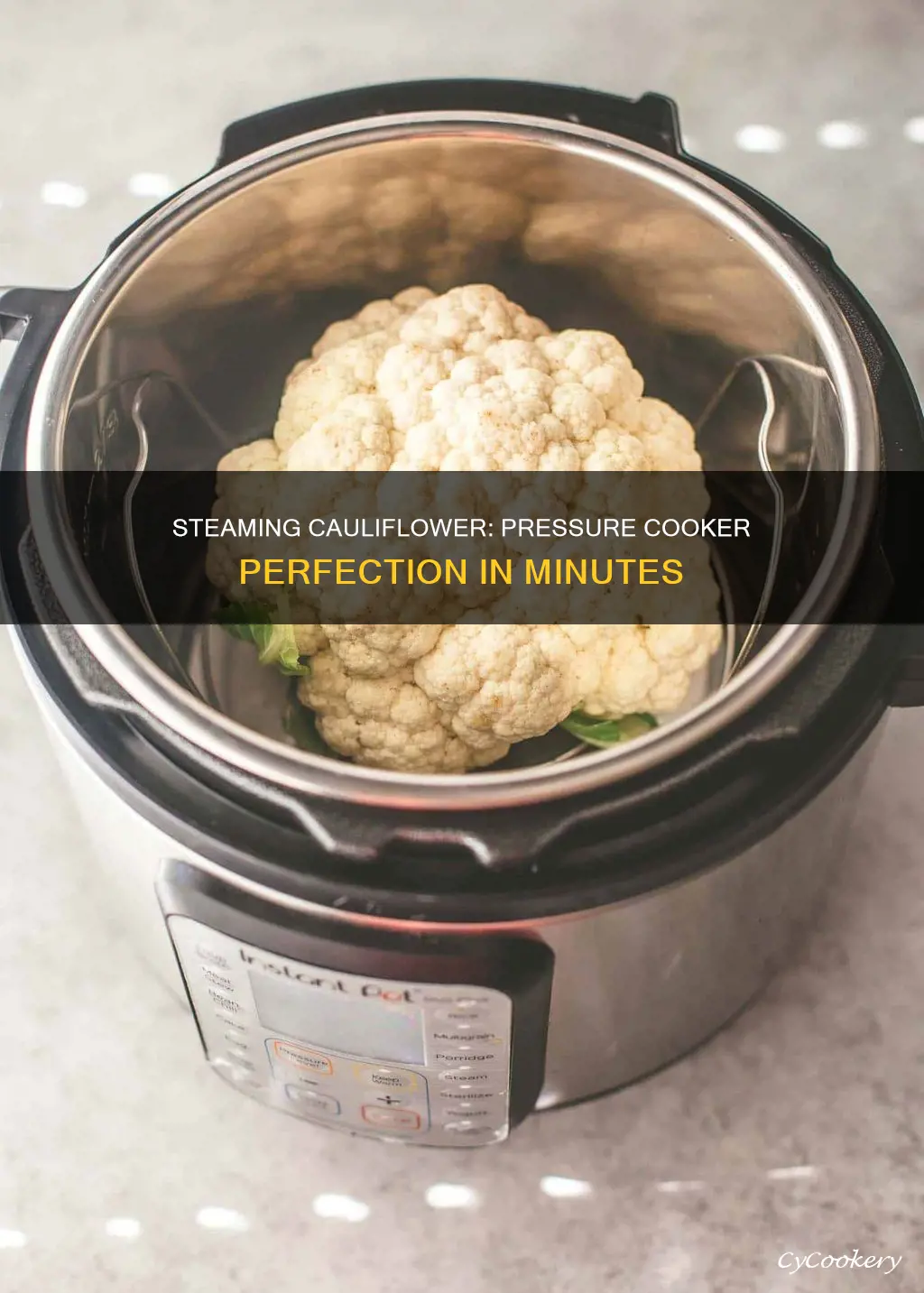 how long do you steam cauliflower in a pressure cooker