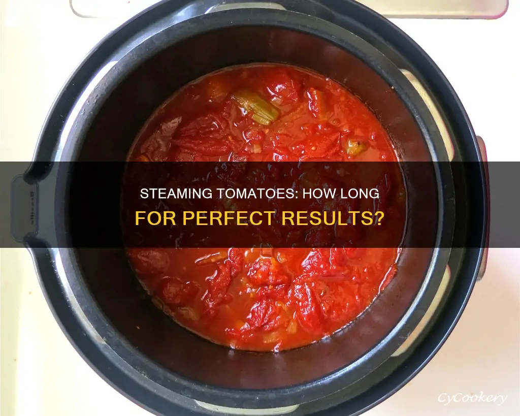 how long doea it takw to steam pressure cook tomatoes