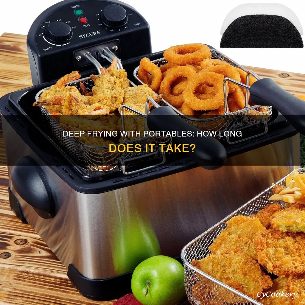 how long does a portable deep fryer take