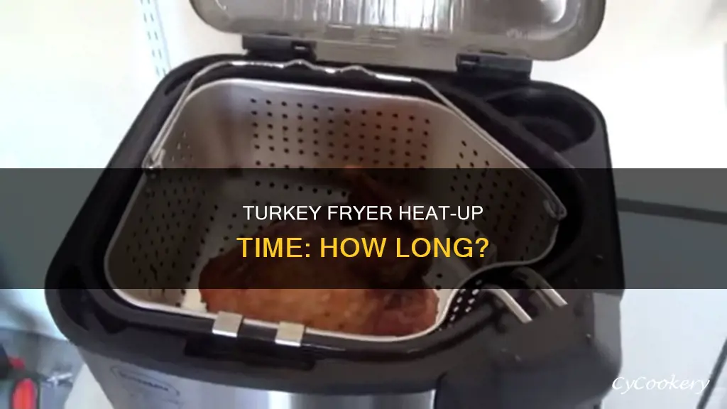 how long does a turkey fryer take to heat up