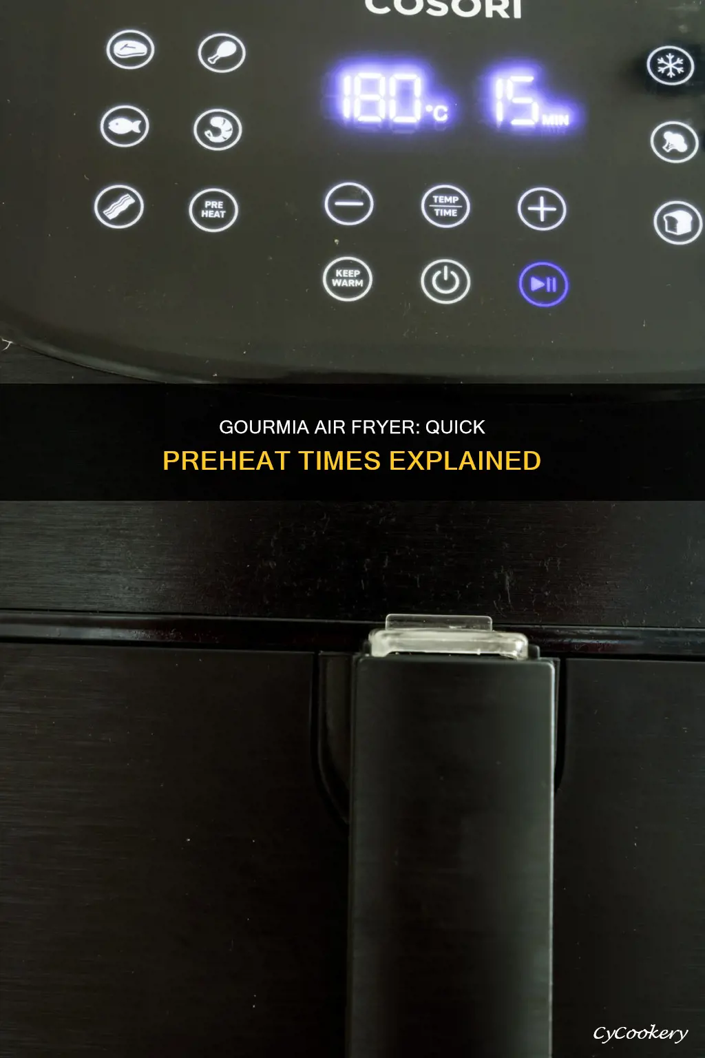 how long does gourmia air fryer take to preheat