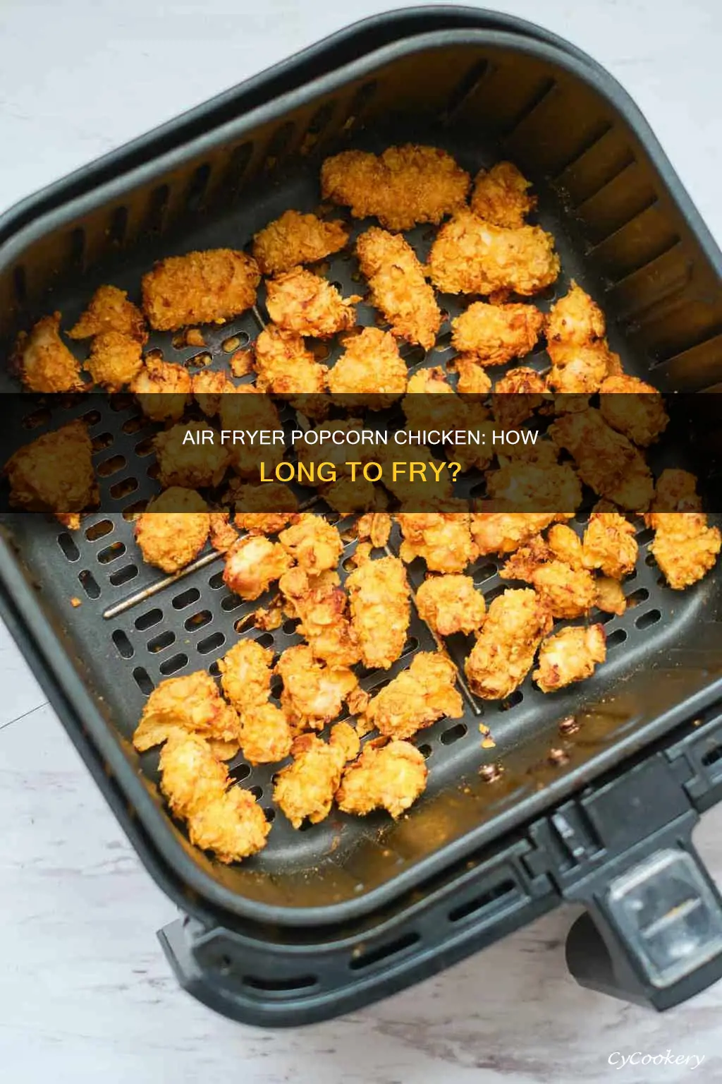 how long does popcorn chicken go in the air fryer