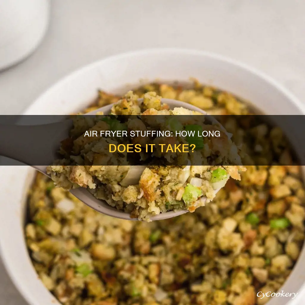 how long does stuffing take in air fryer