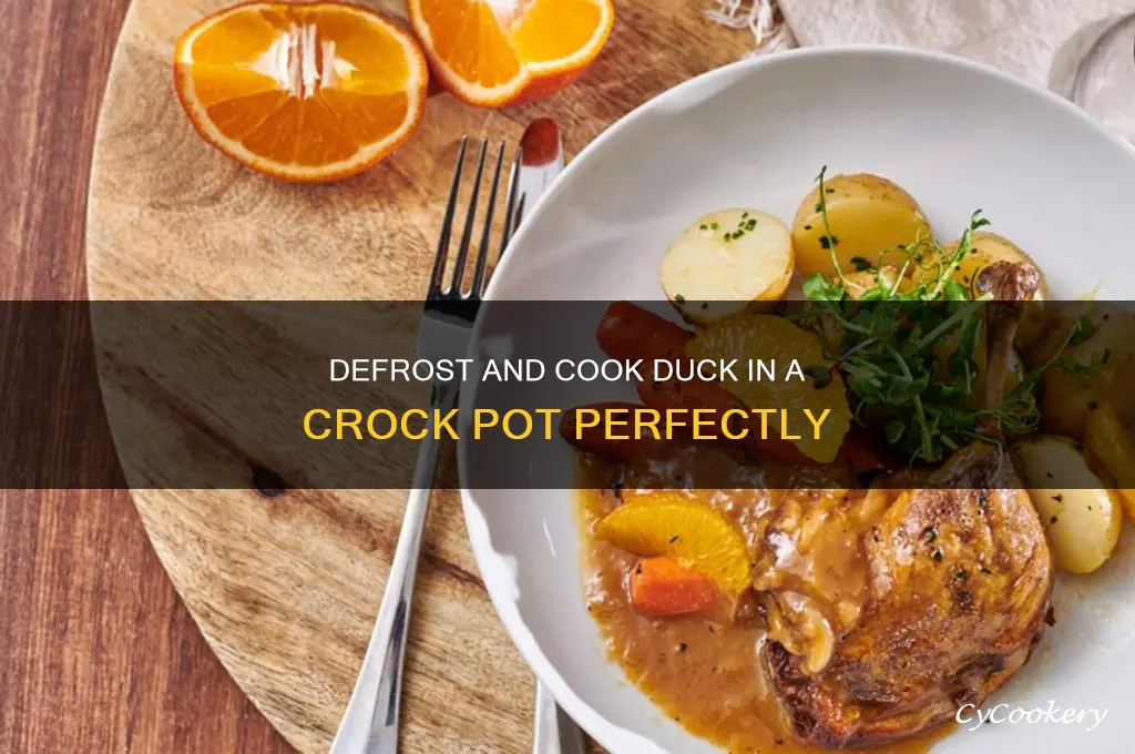 how long for frozen duck to cook in crock pot