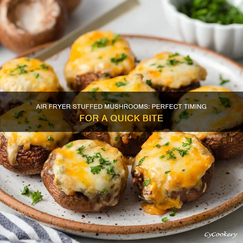 how long for stuffed mushrooms in air fryer