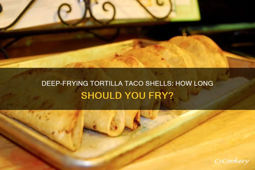 how long for tortilla taco shells in deep fryer