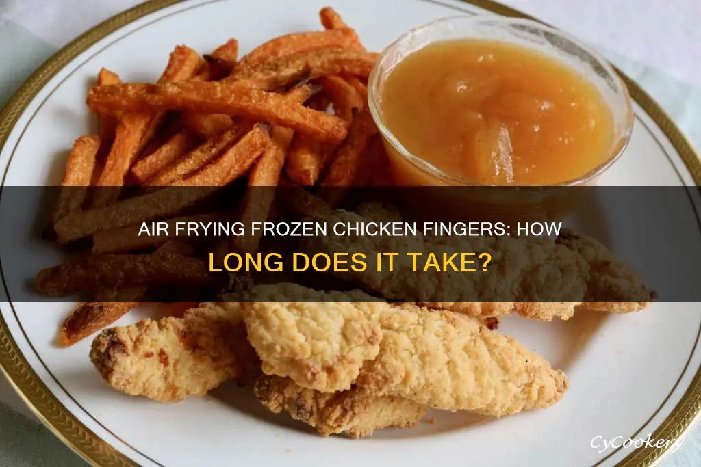 how long frozen chicken fingers in air fryer