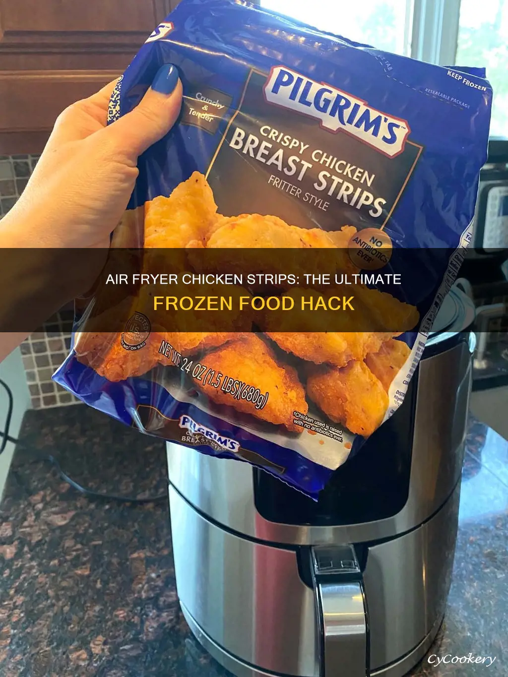 how long frozen chicken strips in air fryer